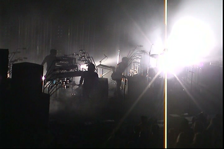 Nine Inch Nails performing during Live With Teeth