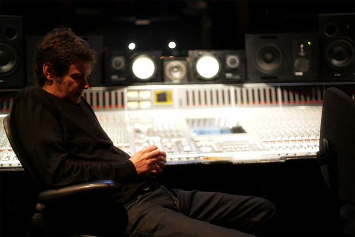 Alan Moulder in a recording studio