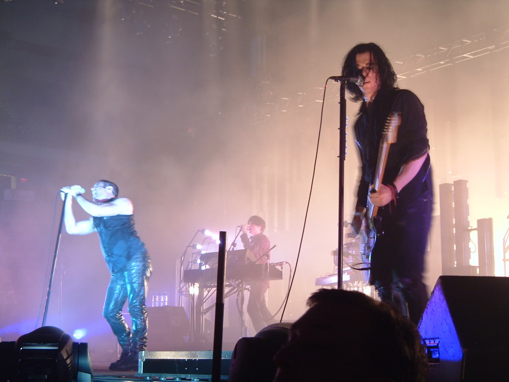 Aaron North performing with Nine Inch Nails