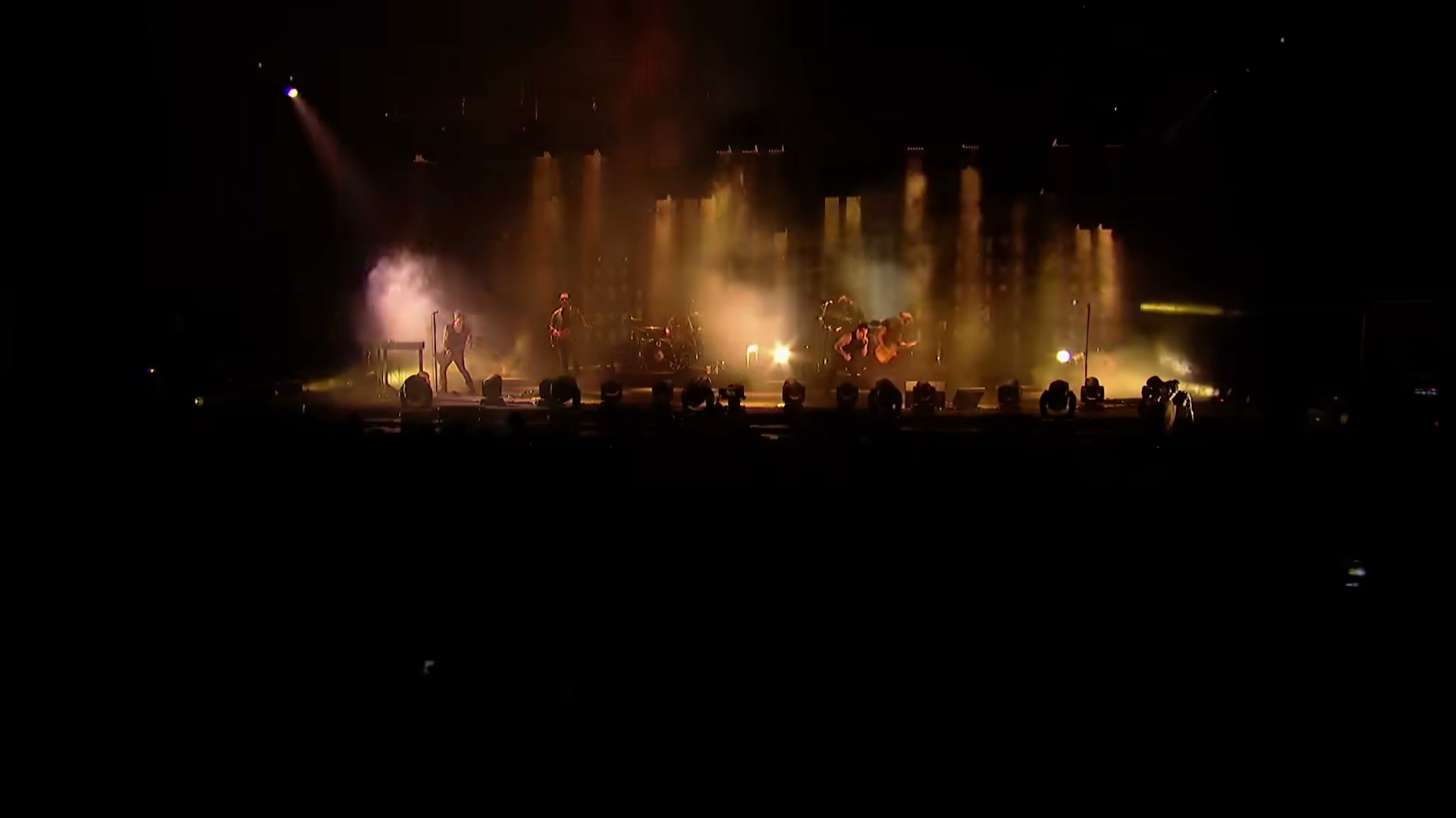 Wide view of Nine Inch Nails performing
