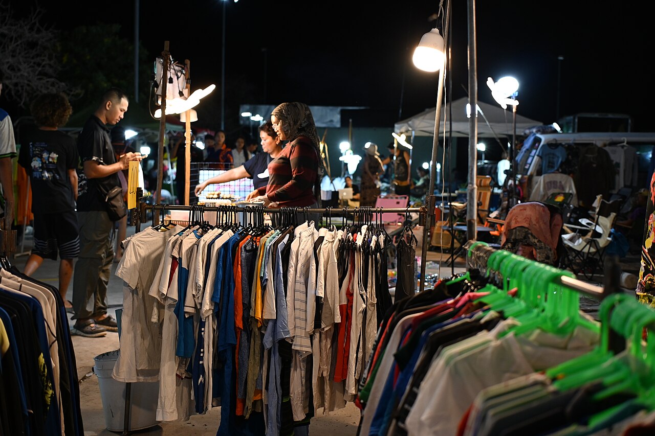 Clothing marketplace racks