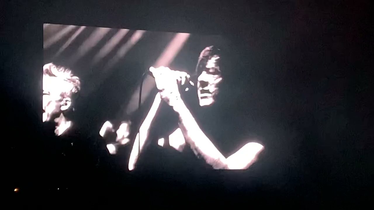 Blossom Music Center video screen during the Nine Inch Nails reunion