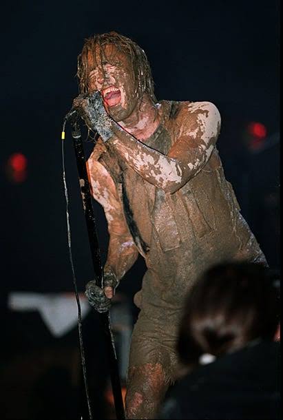 Nine Inch Nails performing at Woodstock during the Self Destruct cycle